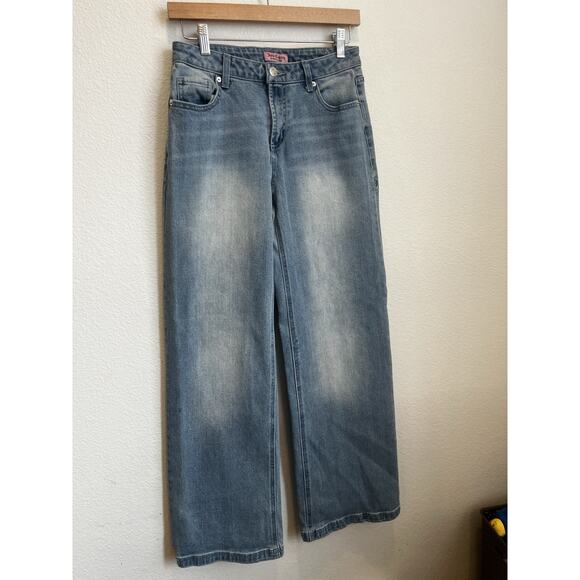 Juicy Couture Jeans 5/27 Stretch Y2K Bedazzled Juicy Wide Leg - Picture 2 of 10